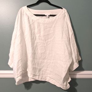 J Jill 3/4 sleeve linen oversized box top